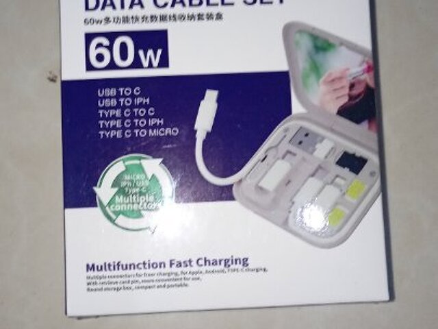 Kit de Cabo tipo-C e adaptadores (iPhone, Android e USB)