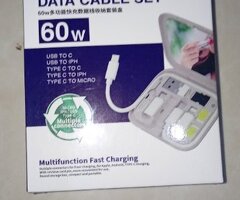 Kit de Cabo tipo-C e adaptadores (iPhone, Android e USB)