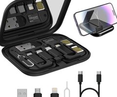 Kit de Cabo tipo-C e adaptadores (iPhone, Android e USB)