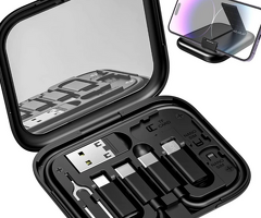 Kit de Cabo tipo-C e adaptadores (iPhone, Android e USB)